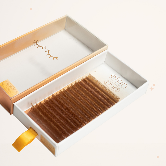 the NUE collection shade-matching color lashes