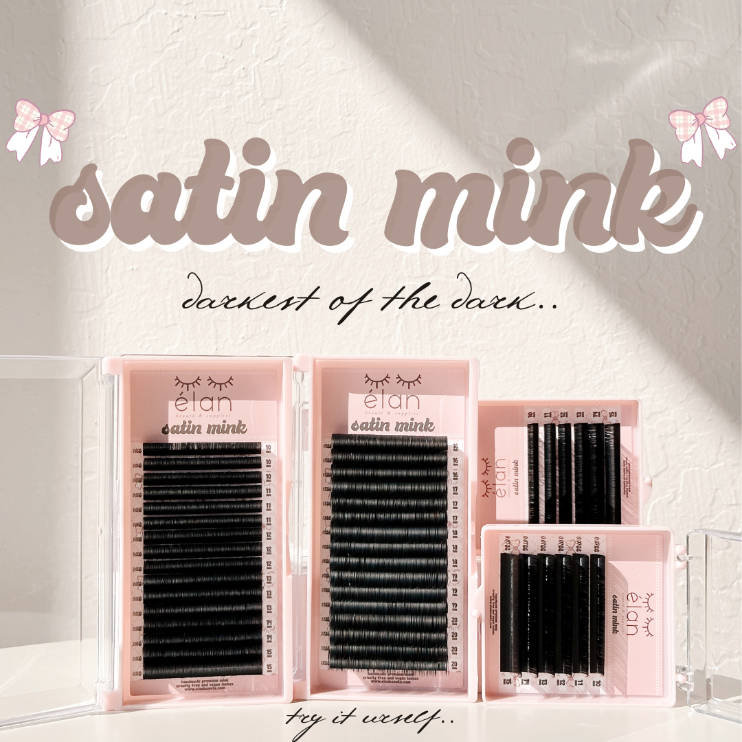 0.05 SATIN MINK lash trays (DARKEST lashes) π