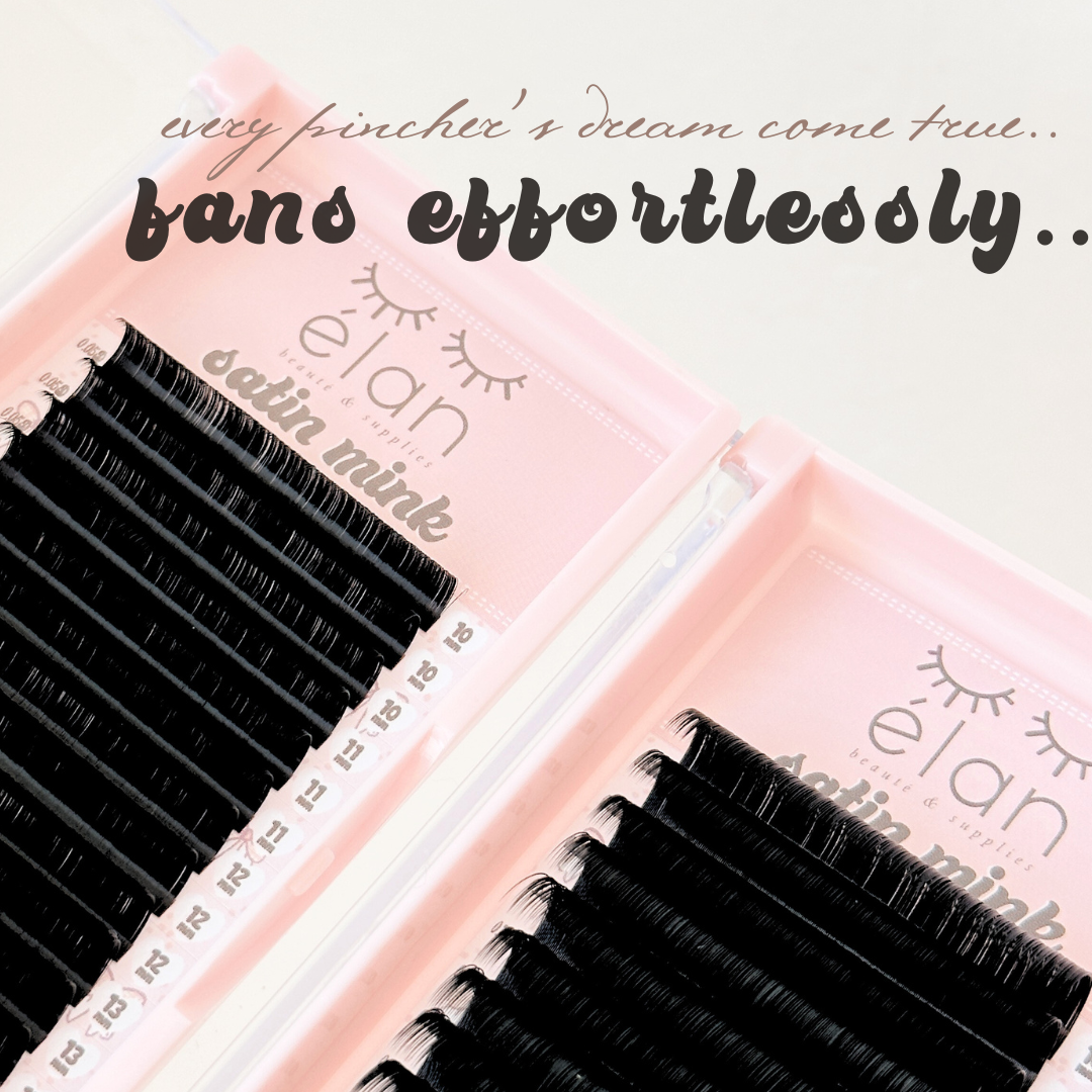 0.15 SATIN MINK lash trays (DARKEST lashes) π