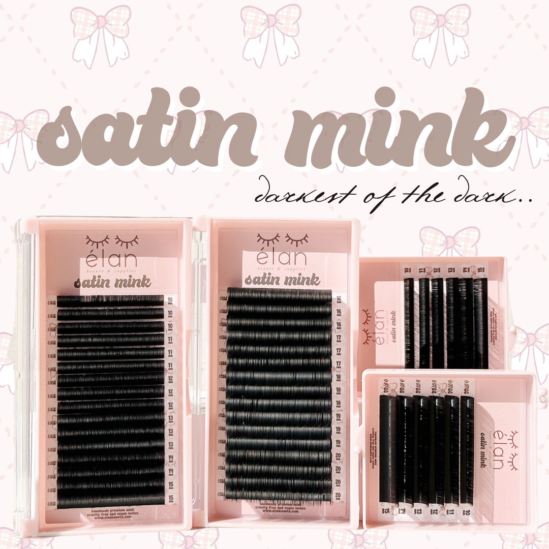0.03 SATIN MINK lash trays (DARKEST lashes) π