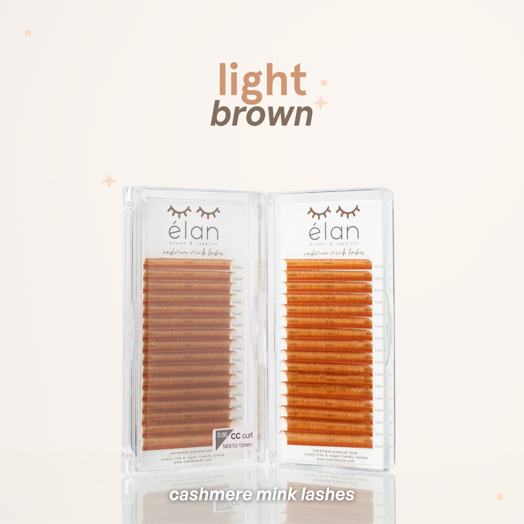 LIGHT BROWN color lashes