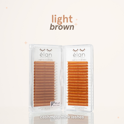 LIGHT BROWN color lashes