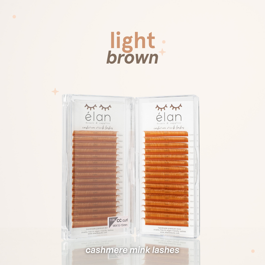 LIGHT BROWN color lashes