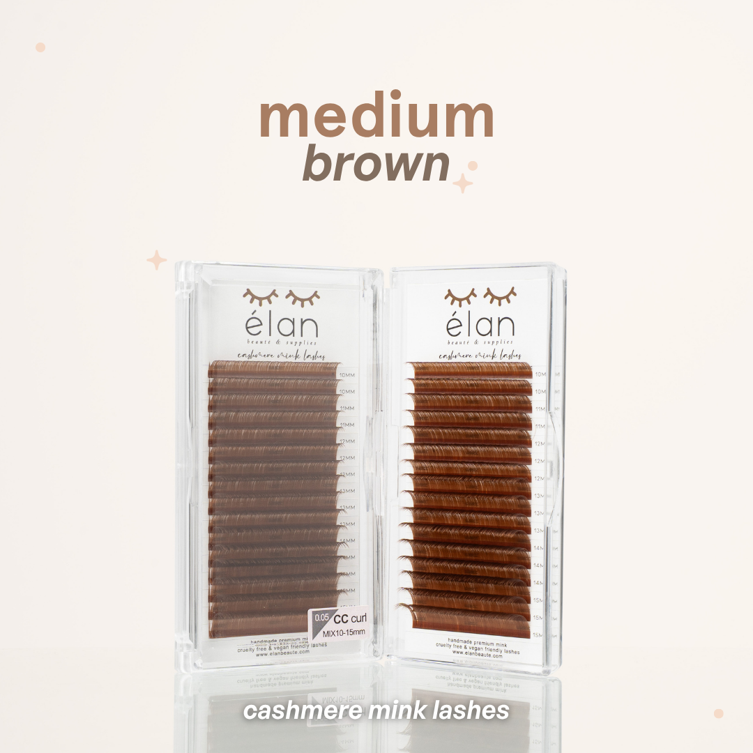 MEDIUM BROWN color lashes
