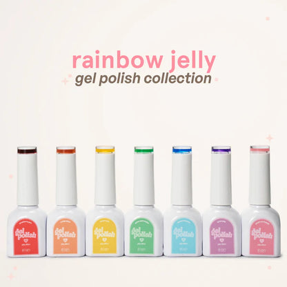 rainbow jelly gel polish collection