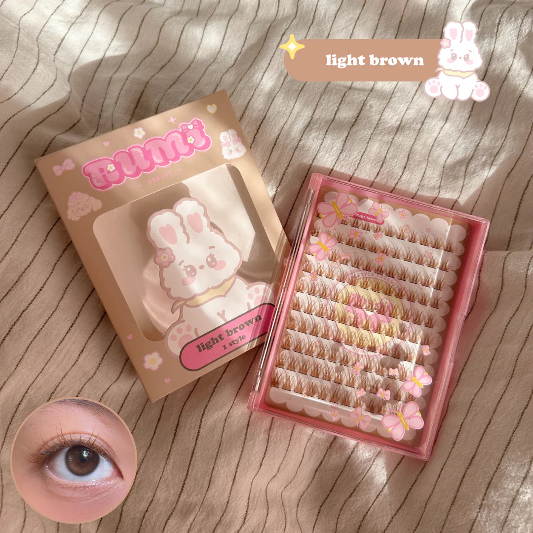 rumi BROWN lash clusters 100pcs