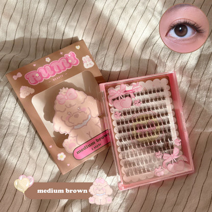 rumi BROWN lash clusters 100pcs