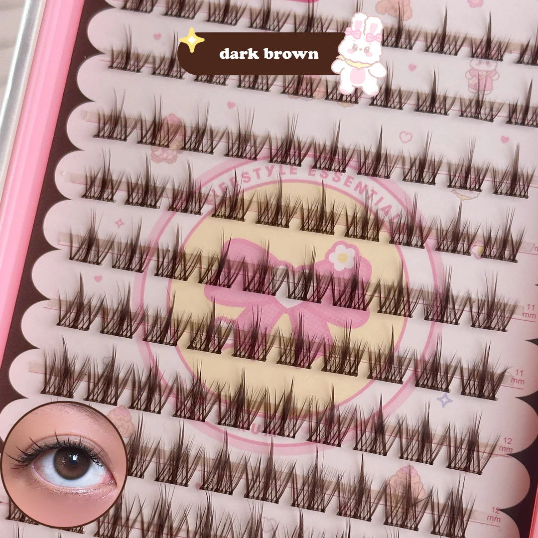 rumi BROWN lash clusters 100pcs