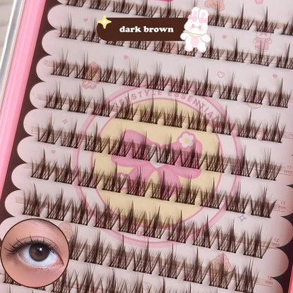 rumi BROWN lash clusters 100pcs