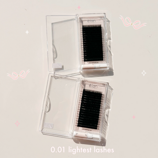 0.01 ROYAL MINK lash trays (lightest lashes) 👑
